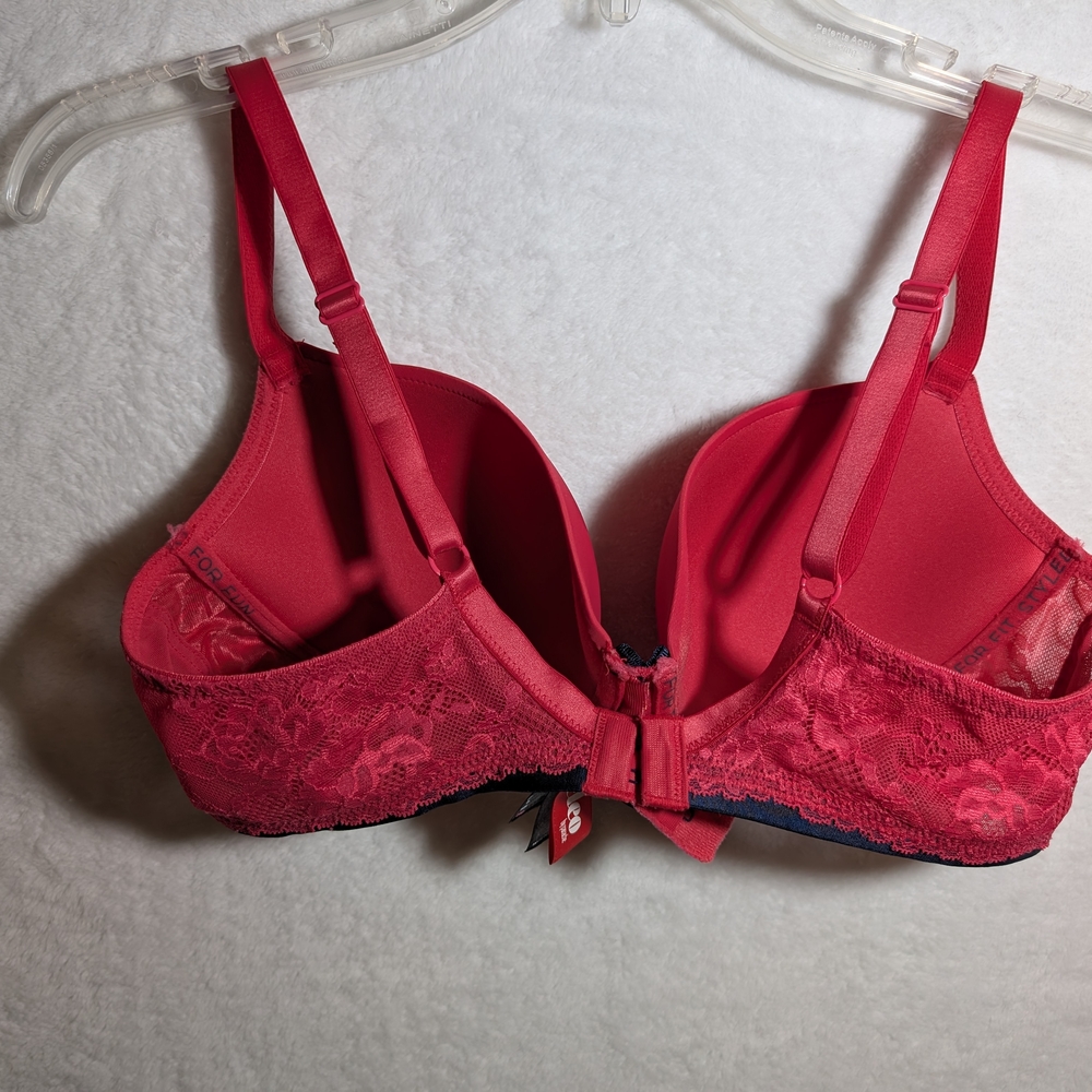 Elegant Red Lace Bra